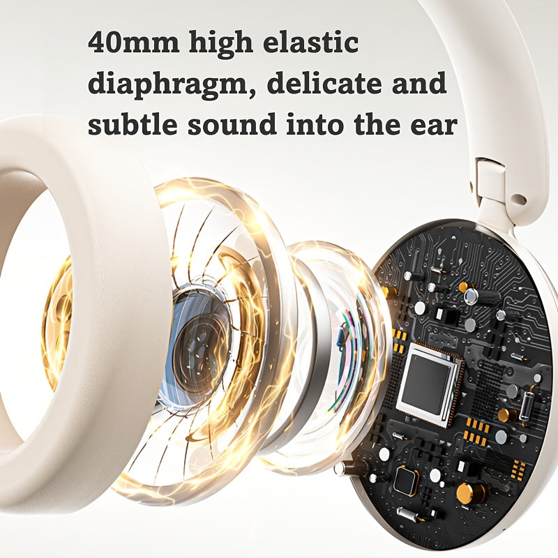 For Philips Wireless Over-Ear Headphones with ANC Noise Cancelling, 35-Hour Playtime, Foldable & Lightweight BT 5.4, USB-C Charging, High-Resolution Audio, Microphone, Heavy Bass - Ideal For Travel, Office, Mobile Phone, Comp