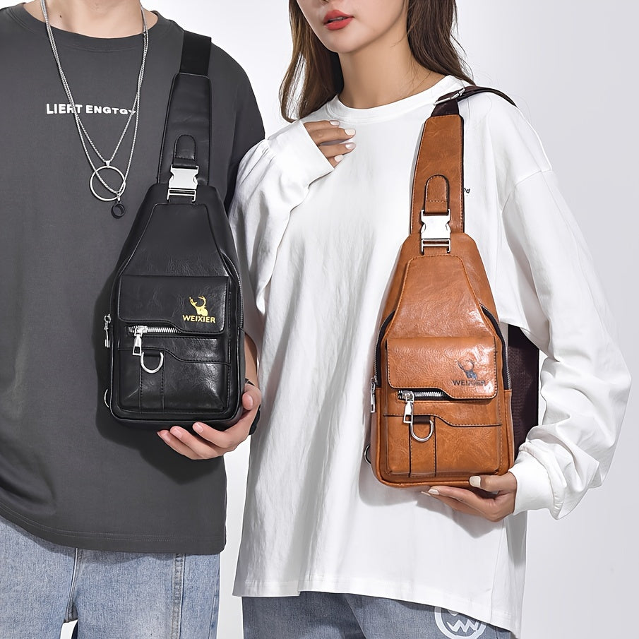 New and Wear-Resistant Men's Crossbody Bag, Handbag, Shoulder Bag, Chest Bag, Made of Wear-Resistant Fabric, with Large Capacity, Convenient to Carry, Suitable for Daily Work, Leisure, and Travel, Available in Multiple Colors