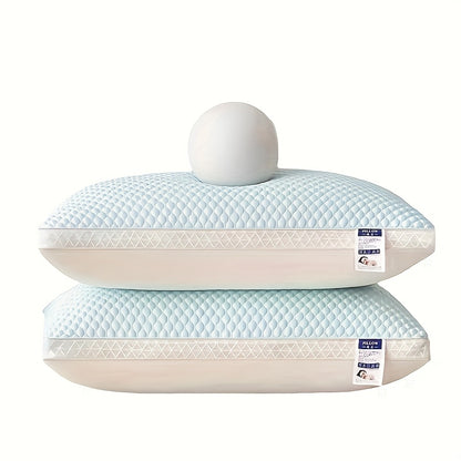 2pcs Cooling Breathable Cold Doudu Ice Pillows for Neck Support - Ergonomic Design, 100% Polyester, All-Season Use, Hand Wash Only, Home & Hotel Bedding Essentials, Neck Pillow for Sleeping, Sleek Pillow Design, Polyester Fil