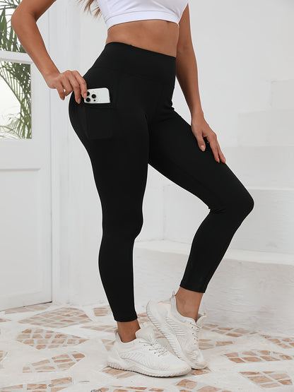 5pcs Women's High-Waist Yoga Leggings with Pockets - Ultra Soft, Tummy Control, Non-See-Through Workout & Running Tights