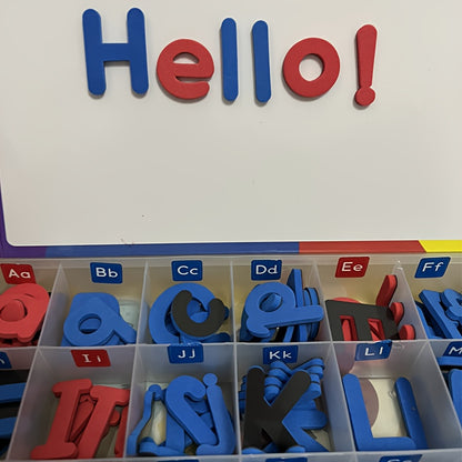 208pcs Colorful Magnetic Spelling Letters, Including 2 Sets of 26 Uppercase Letters And 6 Sets of 26 Lowercase Letters