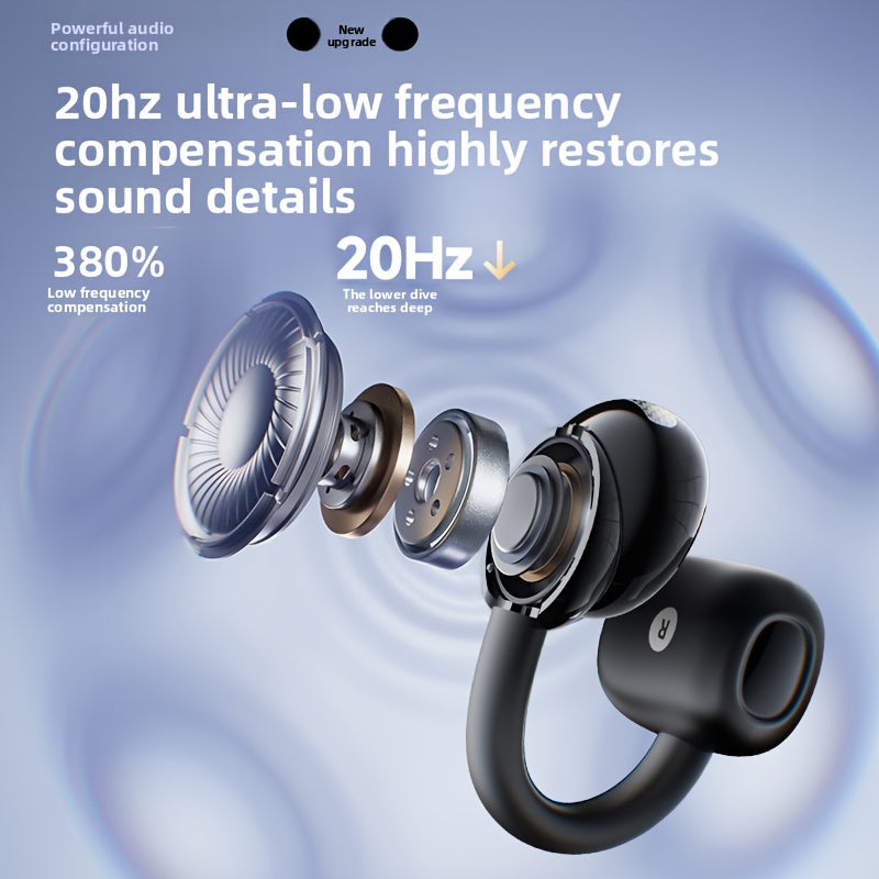 Philips True Wireless Bluetooth Headphones, Open Wireless Earbuds, Ear Clip Wireless Earbuds, for iPhone and Android, Comfortable to Wear, Bluetooth 5.4, 46 Hours of Playtime, Stereo Bass, LED Battery Display, ENC Dual Noise