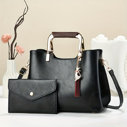 2pcs Fashion Handbag with Stylish and Versatile Style