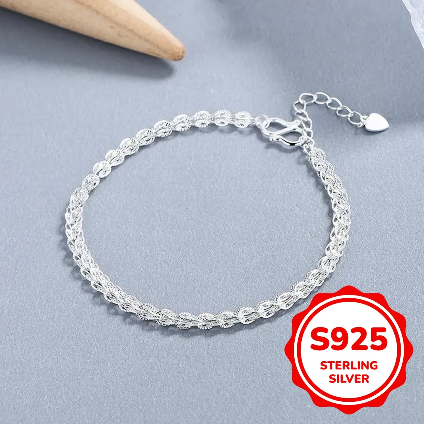 Sterling Silver Phoenix Tail Bracelet Female
