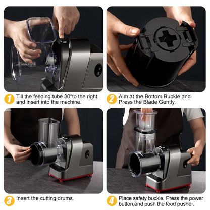 Cortador de Legumes Elétrico, Ralador de Legumes Multifuncional para Cozinha, Fatiador de Batatas, Cortador de Frutas e Legumes que Poupa Tempo em Casa, Restaurantes e Muito Mais