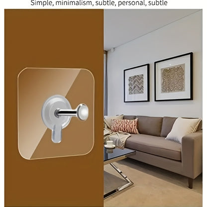 28pcs Damage-Free Strong Adhesive Wall Stickers - Invisible Screw Nails for Wedding Photos, Photo Frames, Utility Hooks - No Trace Nail Hooks for Secure Hanging, Utility Hooks