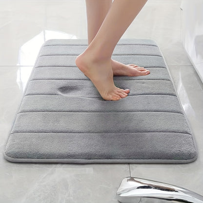 1pc Soft and Comfortable Bathroom Memory Foam Mat with Quick Absorption and Anti-Slip Properties, Bathroom Decor, Bathroom decorations, bath rug, kitchen Area Rugs, Laundry, bedrooom, shower, indoor mat