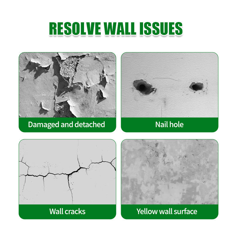 Waterproof Wall Repair Paste - Odorless, Paint-Free Putty with Scraper, Ideal for Indoor Decoration and Graffiti Repair, 100g Free Tool Included, Perfect Home Wall Restoration Product, Wall Repair Kit|Sleek White Container|Du