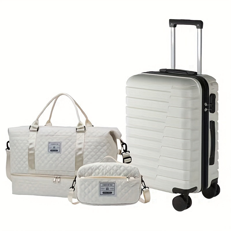 3pcs Set 20inch Travel Suitcase +Travel Bags+Toilet bag New Model Luggage Bag Durable and Suitcases Carry on Luggage, Luggage for Travel, Luggage Set, Luggage for Women, Luggage Set for Women, Expandable Carrier Set, Travel S