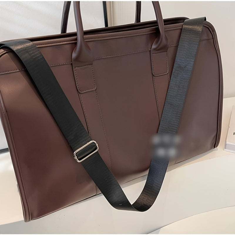 Women'S Large Capacity Crossbody Bag - Convertible Shoulder Purse with Adjustable Strap, Zipper Closure, Spacious Interior for Work, School, Travel, Everyday Use - Synthetic Handbag in /, Minimalist Women'S Designer Bag for P