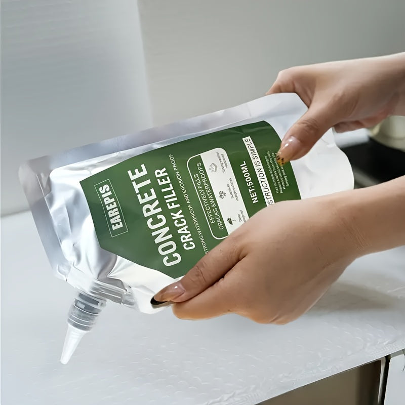 1000ml Quick-Dry Durable Grout Kit, Leak-Proof & Wear-Resistant Formula for Concrete Cracks – Ideal for Floors, Walls, Roofs, and Pipes – Indoor/Outdoor Use with Nozzle Design, Wall Sealing, Concrete Crack Filler, Precisi