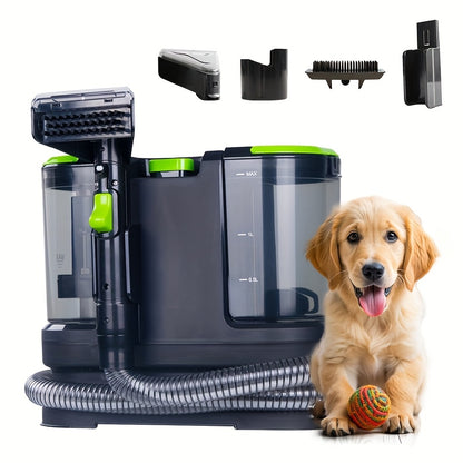 Aspirador de carpetes portátil de 800 W para limpeza de nódoas em sofás, camas, carpetes e estofos. Lavador de carpetes com aspirador, limpador profundo e removedor de nódoas. Aspirador de alcatifa com forte sucção e água.