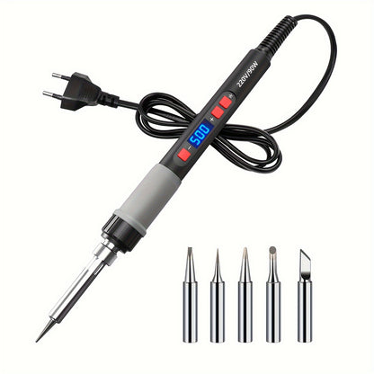 ILIBILIB 90W Smart Soldering Iron Kit with LCD Display - Adjustable Temperature 356-923°F, Rapid Heat, Non-Slip Grip, Ideal for DIY & Repairs, Blue