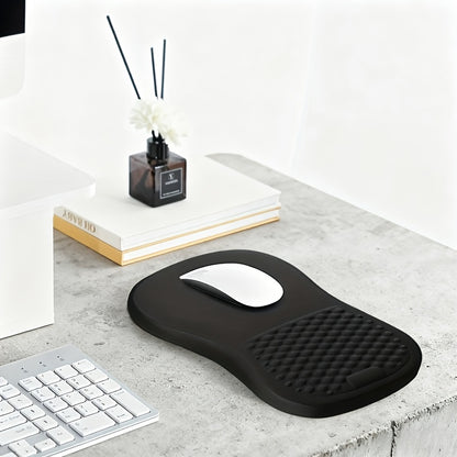Ergonomic Memory Foam & Non-Slip Mouse Pad with Wrist Rest - Massage Design for Pain Relief, Comfortable Wrist & -Skid Base, Office/Gaming Desk for Computer, PC, Laptop, Remote Work - Accessory for Hand