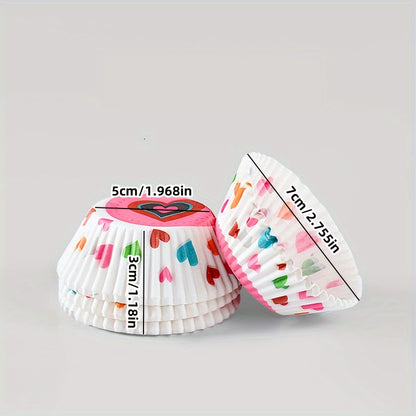 100pcs, Disposable Muffin Cups, Colorful Pattern Cupcake Cups, Greaseproof Paper Cupcake Liners, Muffin Molds, Baking Tools, Kitchen Gadgets, Kitchen Accessories