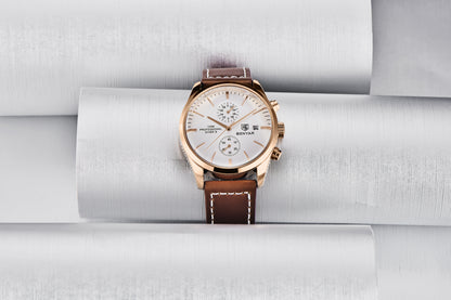 1pc New BENYAR Men's PU Leather Quartz Wristwatch, Men's 100M Multifunctional Watch Military Sports Chronograph Watch For Men