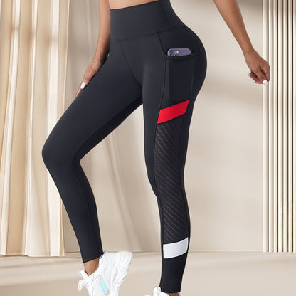 Women'S High-Waisted Yoga Pants - Tummy Control Butt-Lifting Workout Leggings with 4-Way Stretch, Breathable Moisture-Wicking Fabric & Side Pockets for Gym, Running, Outdoor Fitness - All-Season Comfort, Yoga Leggings, Gym Ap