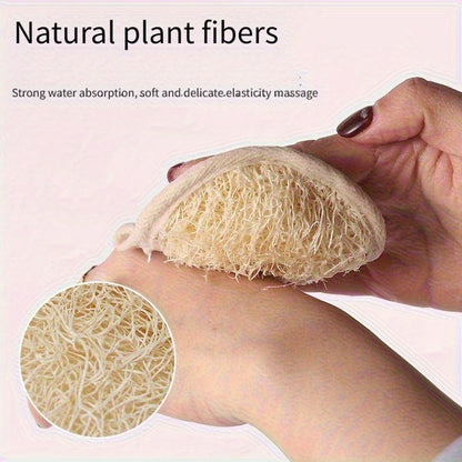 6pcs/10pcs/Bulk Buy Natural Loofah Facial Sponge - Deep Cleanse, Exfoliating Makeup Remover Cleansing Towel