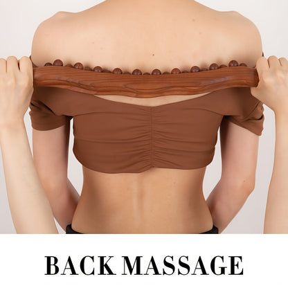 1pc Massage Tools For Body With 31 Beads, Muscle Shaping, Wooden Massage Stick For Back, Neck, Hand, Leg, Waist