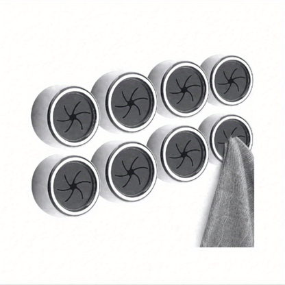 1/3pcs Fashion Style Self-Adhesive Wall Mount Towel Hooks, Plastic Easy Install No-Drill Kitchen & Bathroom Towel Holder for Home, Cabinet, Garage